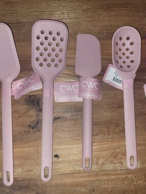 NWT Set of Light Pink Silicone Cooking Utensils